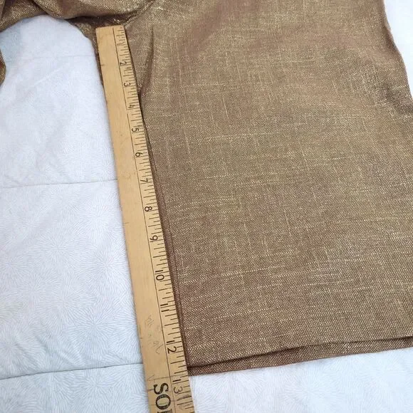 Ballinger Gold Vintage Metallic linen blend bermuda women's shorts 6 fancy 80's - Picture 5 of 9